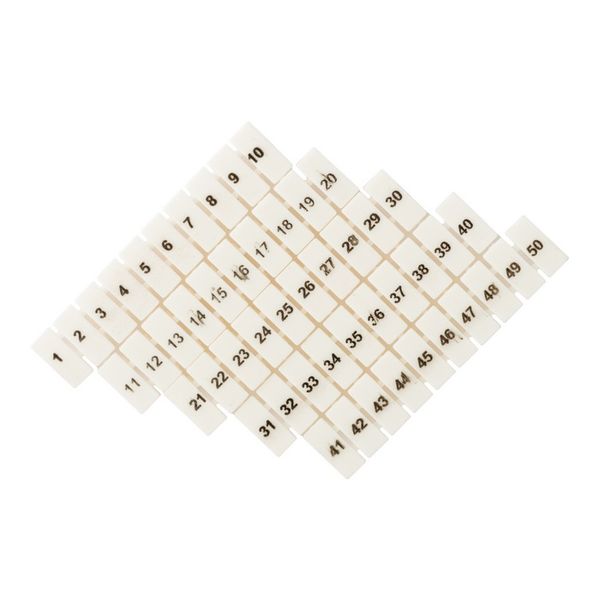 Маркеры для JXB-ST-push-in 1,5 с нумерацией 1-50 (100 шт,) EKF ZB-ST-1.5-1-50  фото | Capital Power - инженерные системы