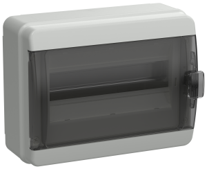 TEKFOR Корпус пластиковый КМПн-12 IP65 черная прозрачная дверь IEK TF5-KP72-N-12-65-K03-K02  фото | Capital Power - инженерные системы