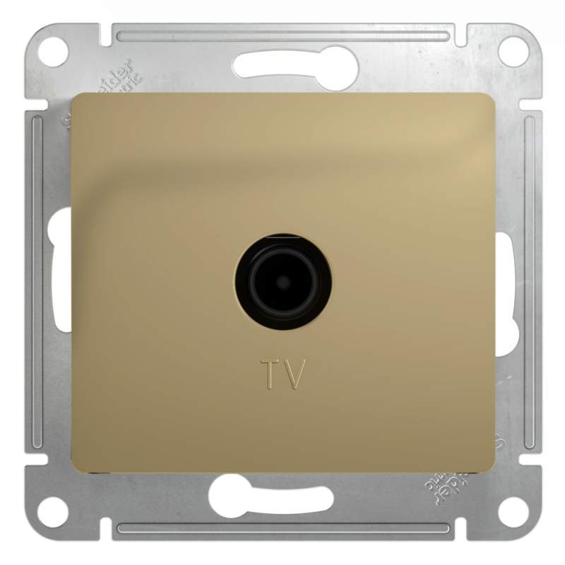 Розетка TV Systeme Electric серии Glossa оконечная 1DB, механизм, ТИТАН GSL000491  фото | Capital Power - инженерные системы