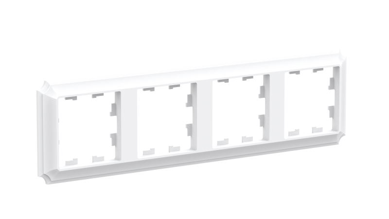 Рамка Systeme Electric серии AtlasDesign Antique 4 поста, Универсальная, Лотос ATN101304  фото | Capital Power - инженерные системы