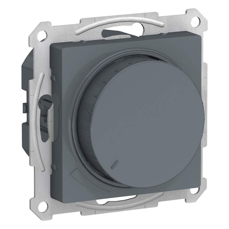 Диммер поворотный Systeme Electric серии AtlasDesign, Led, Rc, 400Вт, Мех., Грифель ATN000723  фото | Capital Power - инженерные системы