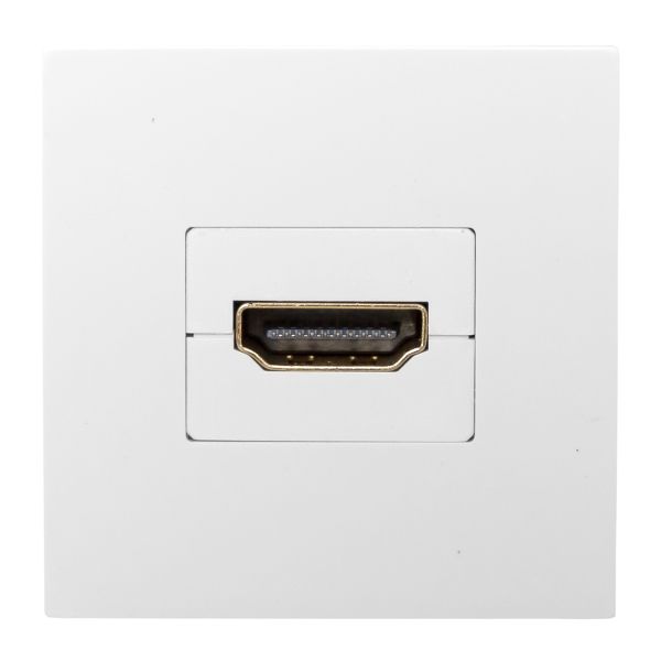 Розетка HDMI, 2 модуля, 1 гнездо, без индикатора, белая EKF E2MR-21HDMI-10  фото | Capital Power - инженерные системы