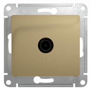 Розетка TV Systeme Electric серии Glossa проходная 4DB, механизм, ТИТАН GSL000492  фото | Capital Power - инженерные системы