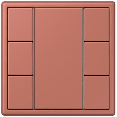 Кнопочный модуль КNX Jung Les Couleurs® Le Corbusier terre sienne brique F 50 с тремя парами кнопок LC503TSA32121 LC503TSA32121  фото | Capital Power - инженерные системы