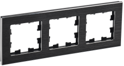 Рамка 3 -местная РУ-3-1-БрЧ металл черный IEK серии BRITE BR-M32-M-K02  фото | Capital Power - инженерные системы
