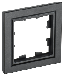 Рамка 1-местная РУ-1-БрЧ черный IEK серии BRITE BR-M12-K02  фото | Capital Power - инженерные системы