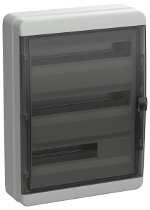 TEKFOR Корпус пластиковый КМПн-54 IP65 черная прозрачная дверь IEK TF5-KP72-N-54-65-K03-K02  фото | Capital Power - инженерные системы
