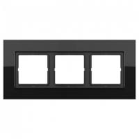 Рамка Jung LS Plus Черное стекло 3 поста LSP983GLSW LSP983GLSW  фото | Capital Power - инженерные системы