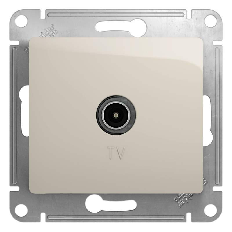 Розетка TV Systeme Electric серии Glossa проходная 4DB, механизм, МОЛОЧНЫЙ GSL000992  фото | Capital Power - инженерные системы