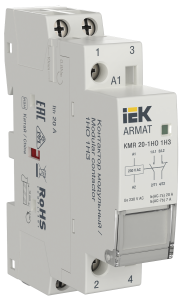 ARMAT Контактор модульный KMR 20А 230В AC 1НО 1НЗ IEK AR-KMR10-020-11-230  фото | Capital Power - инженерные системы