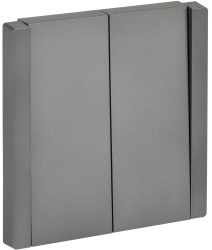 Выключатель 2-клавишный 10А FP505 сталь IEK серии FORTE&PIANO FP-V20-0-10-1-K46  фото | Capital Power - инженерные системы
