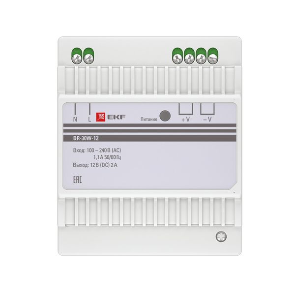 Блок питания 12В DR-30W-12 EKF PROxima dr-30w-12  фото | Capital Power - инженерные системы