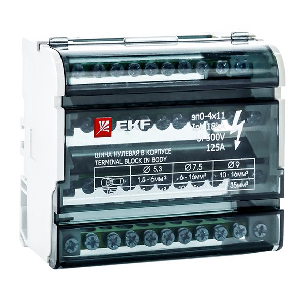 Шина нулевая в корпусе (4х11) EKF PROxima SN0-4X11  фото | Capital Power - инженерные системы