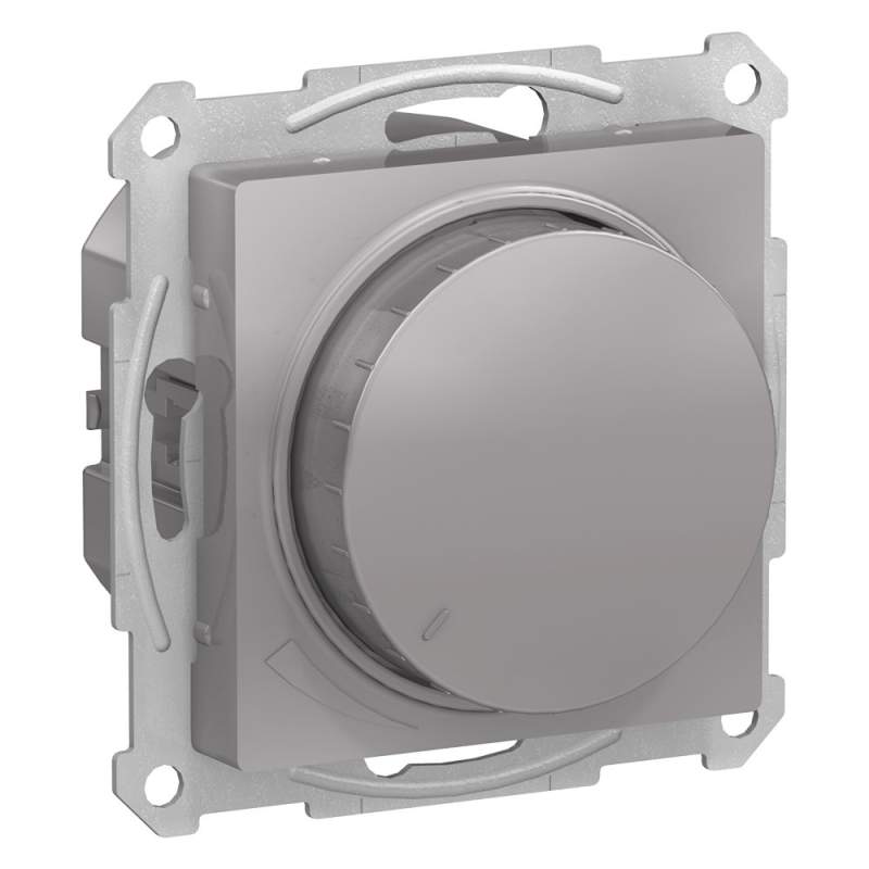 Диммер поворотный Systeme Electric серии AtlasDesign, Led, Rc, 400Вт, Мех., Алюминий ATN000323  фото | Capital Power - инженерные системы