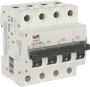 ARMAT Автоматический выключатель M10N 4P C 63А IEK AR-M10N-4-C063  фото | Capital Power - инженерные системы