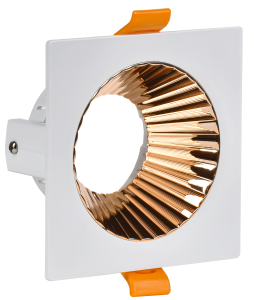 LIGHTING Светильник 4109 встраиваемый поворотный под лампу GU10 белый/золото пластик IEK LT-UVB0-4109-GU10-1-K22  фото | Capital Power - инженерные системы