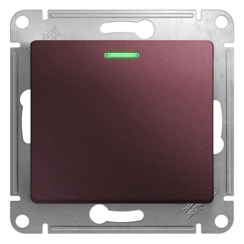 Переключатель с подсветкой Systeme Electric серии Glossa,сх.6а,10AX, механизм, БАКЛАЖАНОВЫЙ GSL001163  фото | Capital Power - инженерные системы