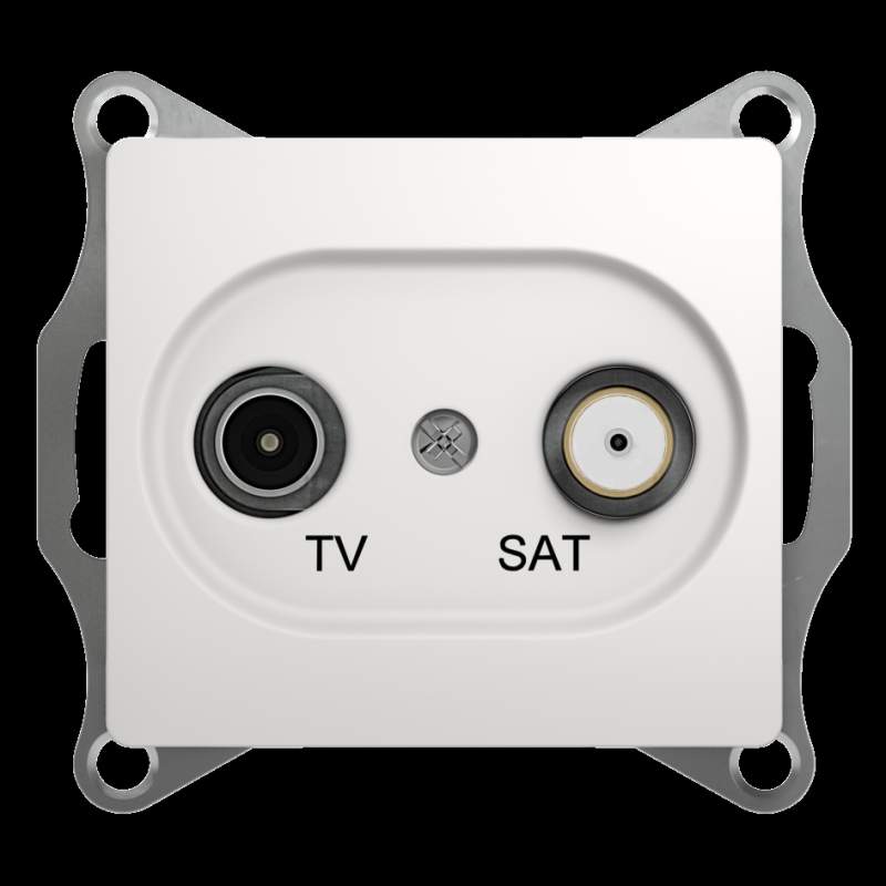 Розетка TV-SAT Systeme Electric серии Glossa оконечная 1DB, механизм, БЕЛЫЙ GSL000197  фото | Capital Power - инженерные системы