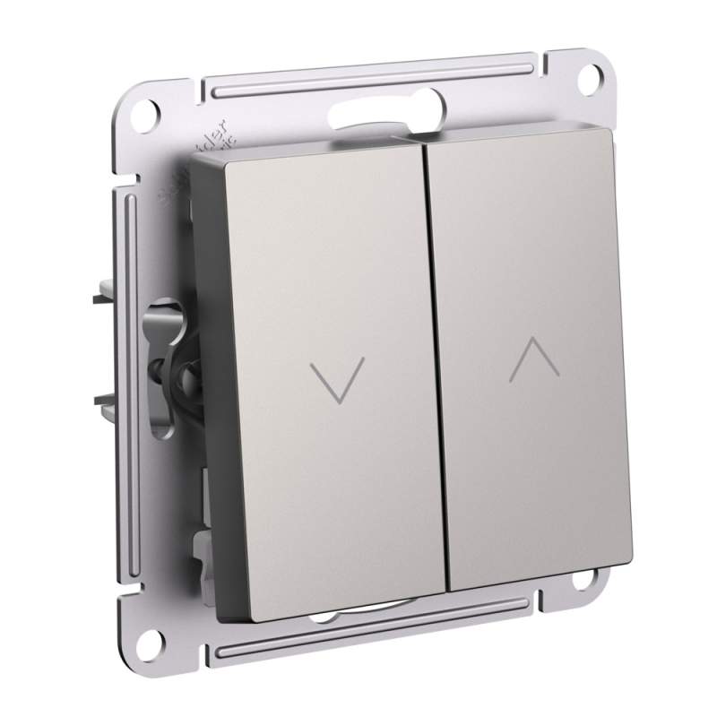 Выключатель для жалюзи 2-клавишный Systeme Electric серии AtlasDesign, 2Х Сх.4, 10А, Мех., Шампань ATN000519  фото | Capital Power - инженерные системы