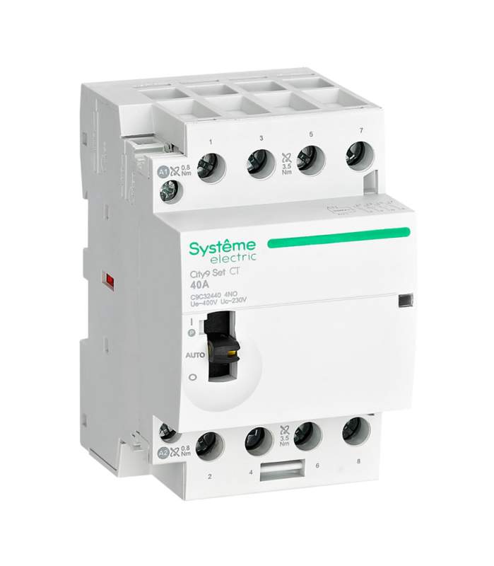 City9 Set Контактор 4P 4НО 40A AC 400В-230В C9C32440  фото | Capital Power - инженерные системы