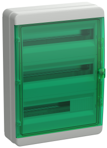 TEKFOR Корпус пластиковый КМПн-54 IP65 зеленая прозрачная дверь IEK TF5-KP72-N-54-65-K03-K06  фото | Capital Power - инженерные системы