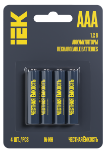 Аккумулятор GREEN Ni-MH AAA 1100мАч (4шт/блистер) IEK AAK-NIMH-03-1100-L04  фото | Capital Power - инженерные системы