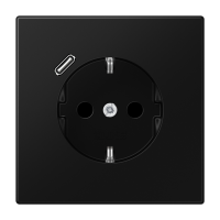 Розетка Jung LS серия матовый чёрный графит SCHUKO® с USB-интерфейсом с 1 USB-портом типа A LS1520-18CSWM LS1520-18CSWM  фото | Capital Power - инженерные системы