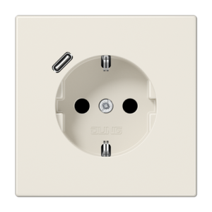 Розетка Jung LS серия Слоновая кость SCHUKO® с USB-интерфейсом с 1 USB-портом типа A LS1520-18C LS1520-18C  фото | Capital Power - инженерные системы