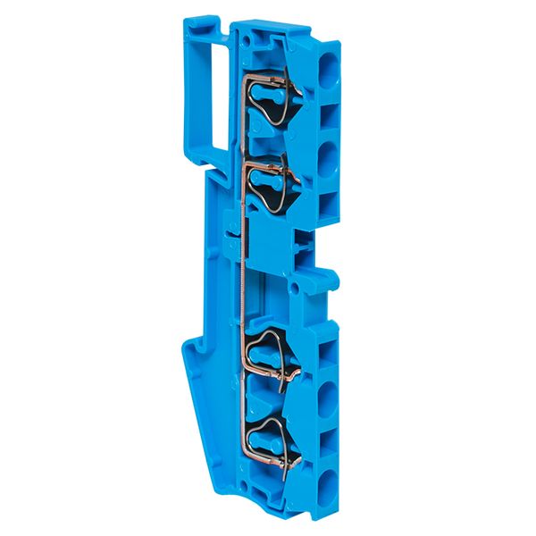 Колодка клеммная пружинная JXB-ST-4 41А 4 вывода синяя EKF PLC-JXB-ST-4-4-BLUE  фото | Capital Power - инженерные системы