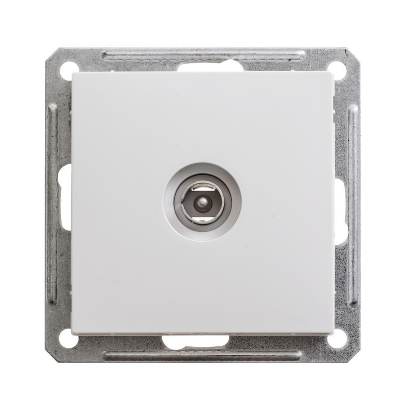 Розетка TV (антенна) Systeme Electric серии W59 коннектор, механизм, БЕЛЫЙ RTS-151-1-86  фото | Capital Power - инженерные системы
