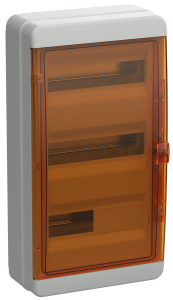 TEKFOR Корпус пластиковый КМПн-36 IP65 оранжевая прозрачная дверь IEK TF5-KP72-N-36-65-K03-K09  фото | Capital Power - инженерные системы