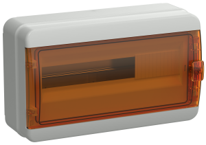 TEKFOR Корпус пластиковый КМПн-18 IP65 оранжевая прозрачная дверь IEK TF5-KP72-N-18-65-K03-K09  фото | Capital Power - инженерные системы