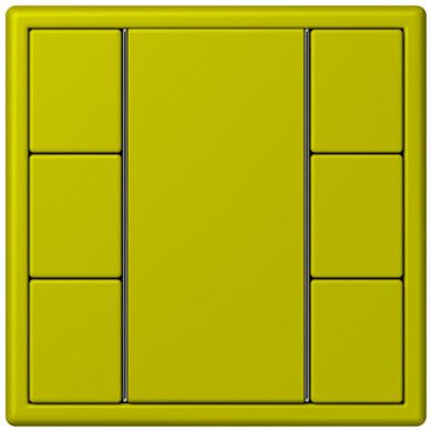 Кнопочный модуль КNX Jung Les Couleurs® Le Corbusier vert olive vif F 50 с тремя парами кнопок LC503TSA4320F LC503TSA4320F  фото | Capital Power - инженерные системы
