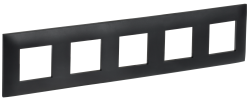 Рамка 5-местная SK-F05Bl черный IEK серии SKANDY SK-M52-K02  фото | Capital Power - инженерные системы
