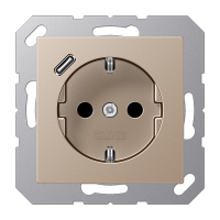 Розетка Jung A серия Шампань SCHUKO® с 1 USB-портом типа С A1520-18CCH A1520-18CCH  фото | Capital Power - инженерные системы