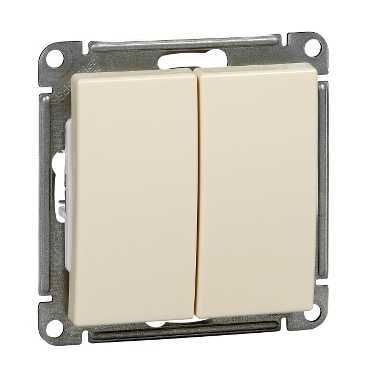 Выключатель 2-клавишный Systeme Electric серии W59, 10АХ, механизм, СЛОНОВАЯ КОСТЬ VS510-252-2-86  фото | Capital Power - инженерные системы