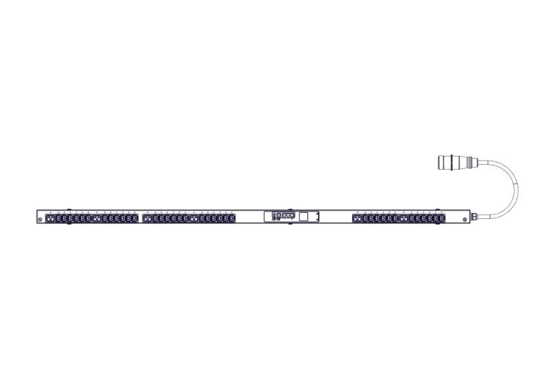 БРП Uniprom, управляемый, 0U, 400В, 3Ф, 16A, 36xC13 6xC19, 3м кабель, IEC309 UP8981  фото | Capital Power - инженерные системы