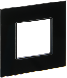 Рамка 1-местная SK-F21Bl стекло черный IEK серии SKANDY SK-M12-G-K02  фото | Capital Power - инженерные системы