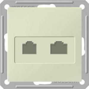 Розетка RJ11+RJ45 двойная Systeme Electric серии W59, 160В, 1А, кат.5Е, механизм, СЛОНОВАЯ КОСТЬ RSI-251TK5E-2-86  фото | Capital Power - инженерные системы