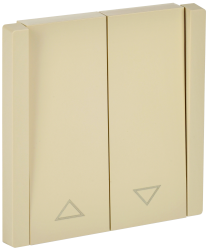 Выключатель жалюзи 10А FP411 ваниль IEK серии FORTE&PIANO FP-V15-0-10-1-K10  фото | Capital Power - инженерные системы