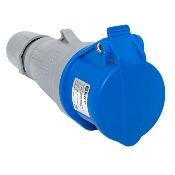 Розетка переносная 213 2Р+РЕ 16А 220В IP44 EKF PROXIMA PS-213-16-220-PRO  фото | Capital Power - инженерные системы