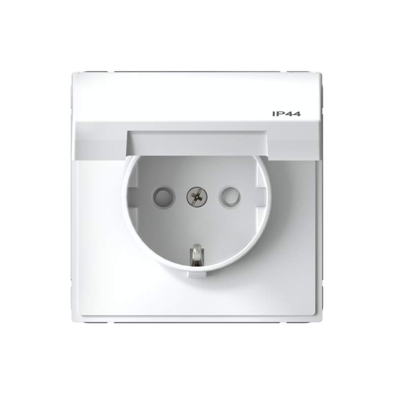 Розетка Systeme Electric серии ArtGallery с заземл. со шт. с крышк, 16А, IP44, механизм, БЕЛЫЙ GAL440146  фото | Capital Power - инженерные системы