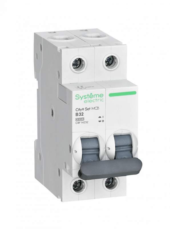 City9 Set Автоматический выключатель (АВ) B 32А 2P 4.5kA 230В C9F14232  фото | Capital Power - инженерные системы