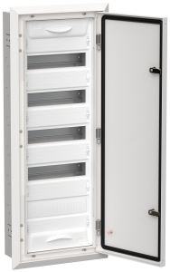 TITAN 5 Корпус металлический ЩРв-60 (1х60) 880х365х130мм IP31 белый (одна дверь) IEK TI5-50-V-060-31  фото | Capital Power - инженерные системы