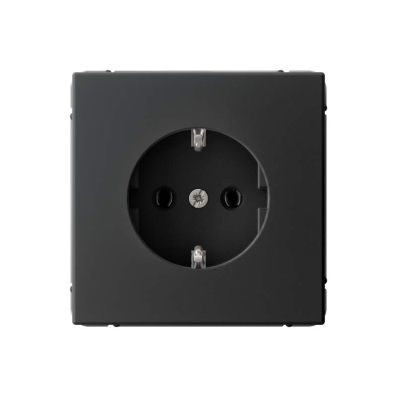 Розетка Systeme Electric серии ArtGallery с заземлением, 16А, механизм, КАРБОН GAL001043  фото | Capital Power - инженерные системы